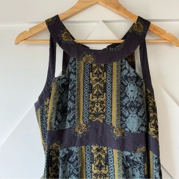 Free People Maxi Dress Sz. 8 Lace Up "You Made My Day" Cut Out Night Out Dress! - Picture 5 of 13